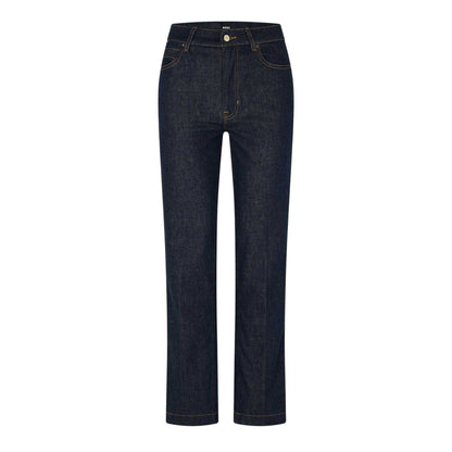 Blue - Front - Boss Womens-Ladies ADA HR Straight Leg Jeans