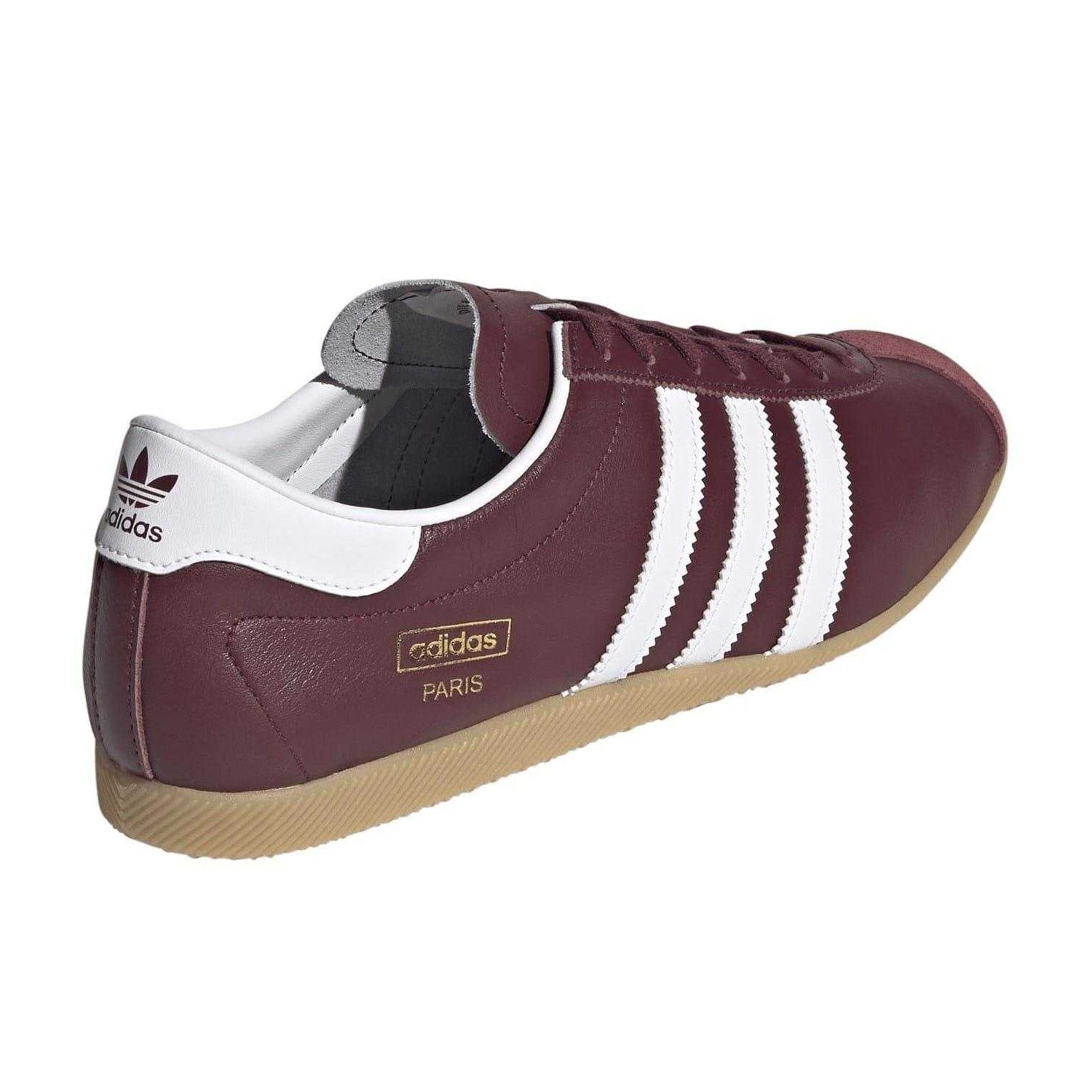 Shadow - Back - Adidas Mens Paris 3 Stripes Leather Trainers