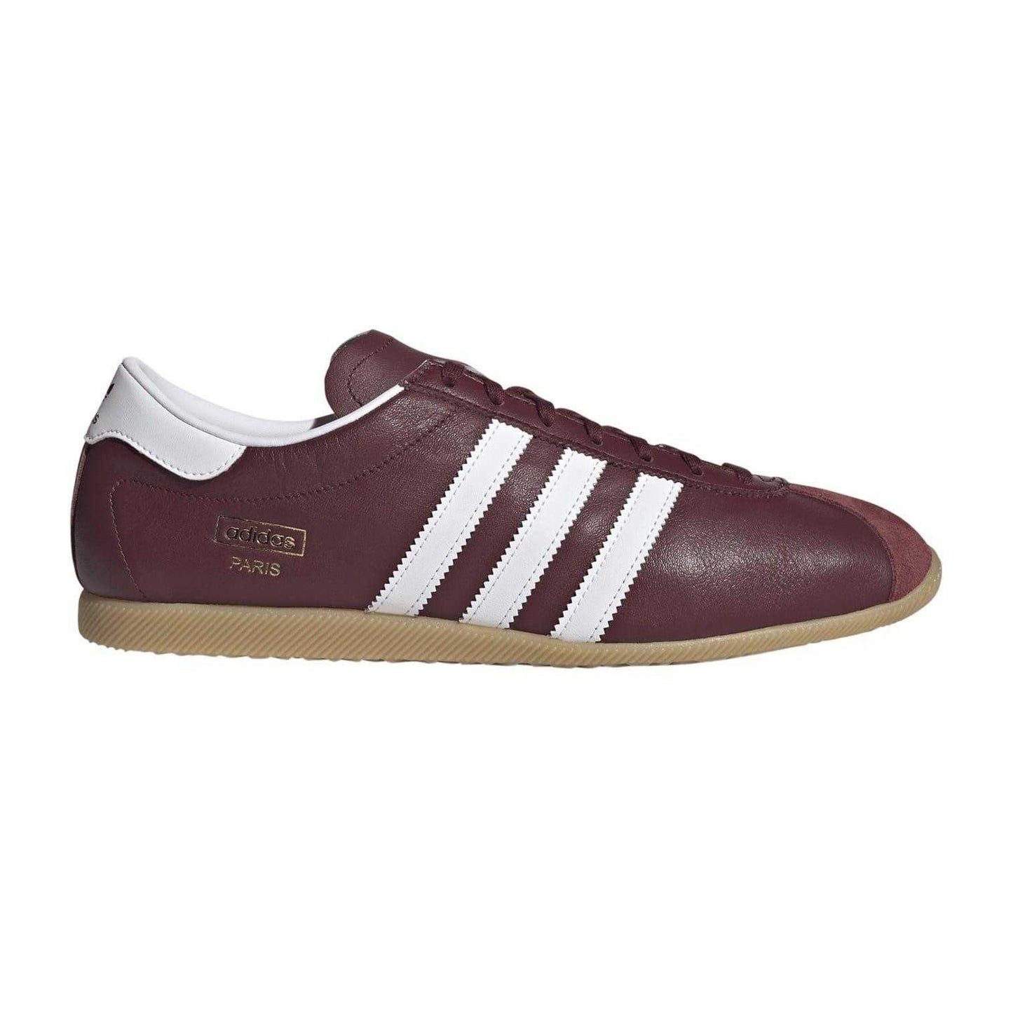Shadow - Front - Adidas Mens Paris 3 Stripes Leather Trainers