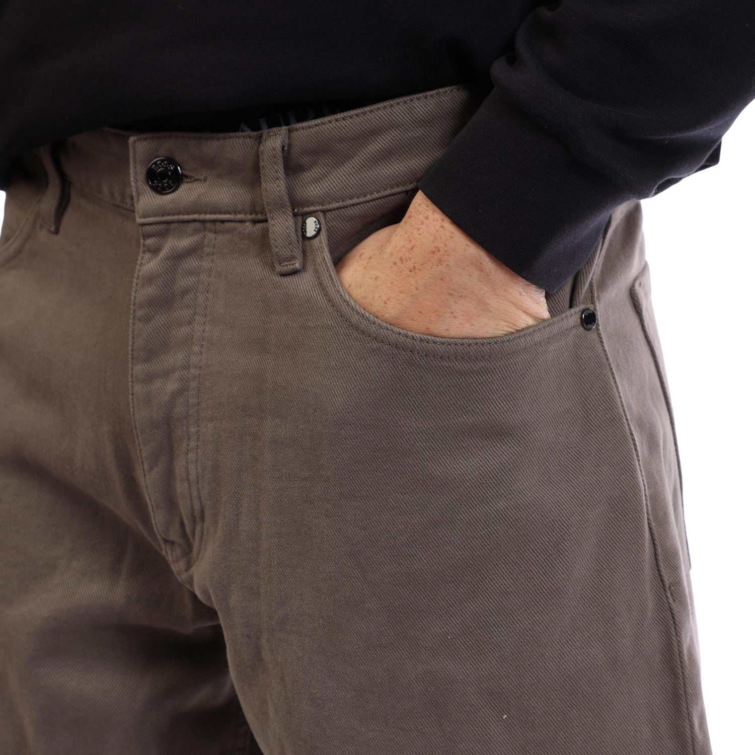 Khaki Brown - Side - Boss Mens Atacama Denim Slim Jeans