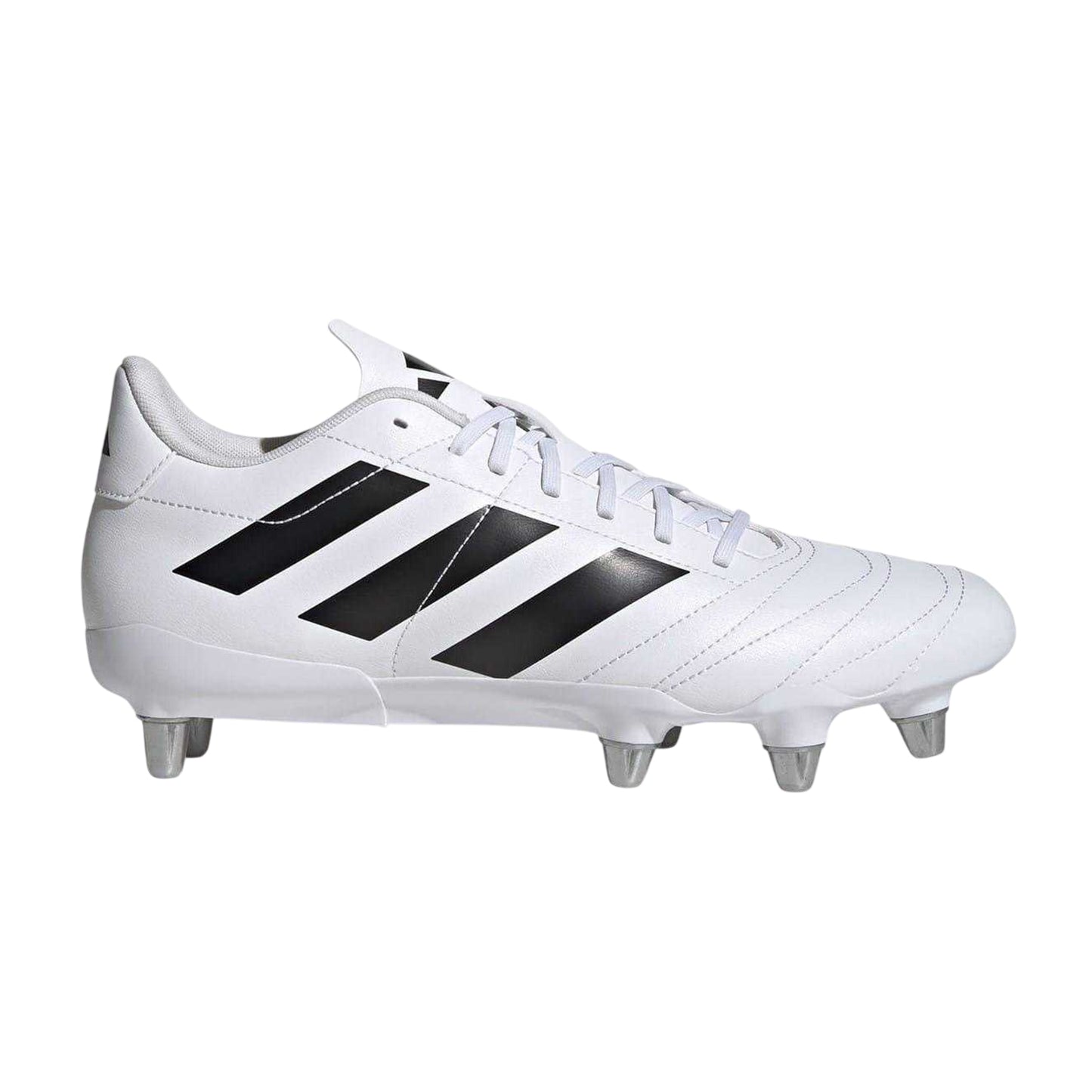 White-Black - Back - Adidas Mens Kakari Soft Ground Rugby Boots
