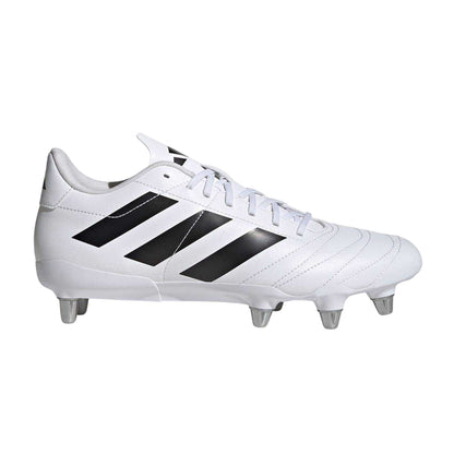 White-Black - Back - Adidas Mens Kakari Soft Ground Rugby Boots