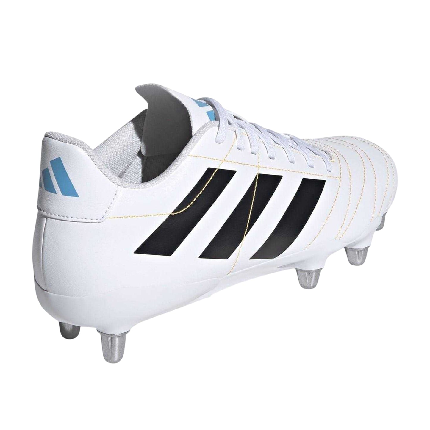 White-Black - Side - Adidas Mens Kakari Soft Ground Rugby Boots