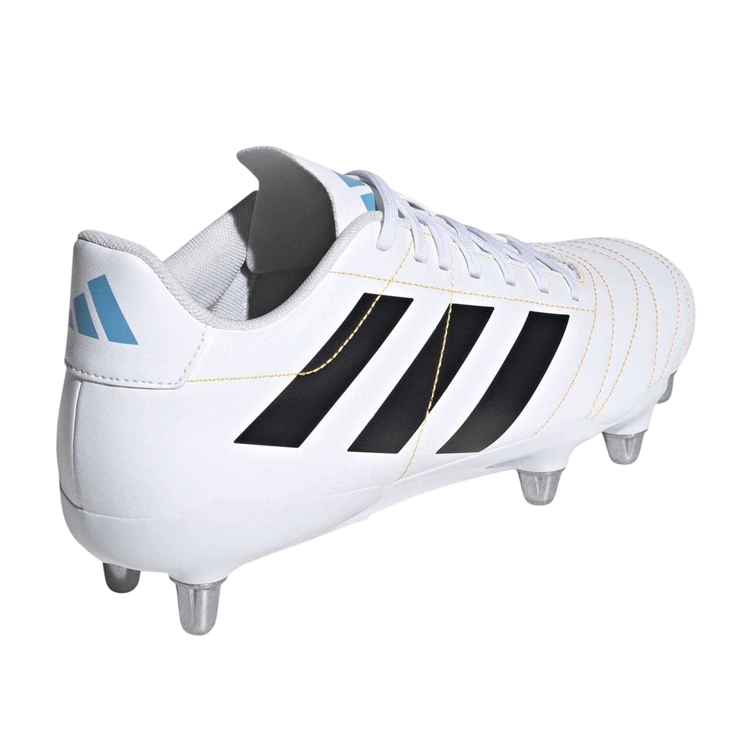 White-Black - Side - Adidas Mens Kakari Soft Ground Rugby Boots