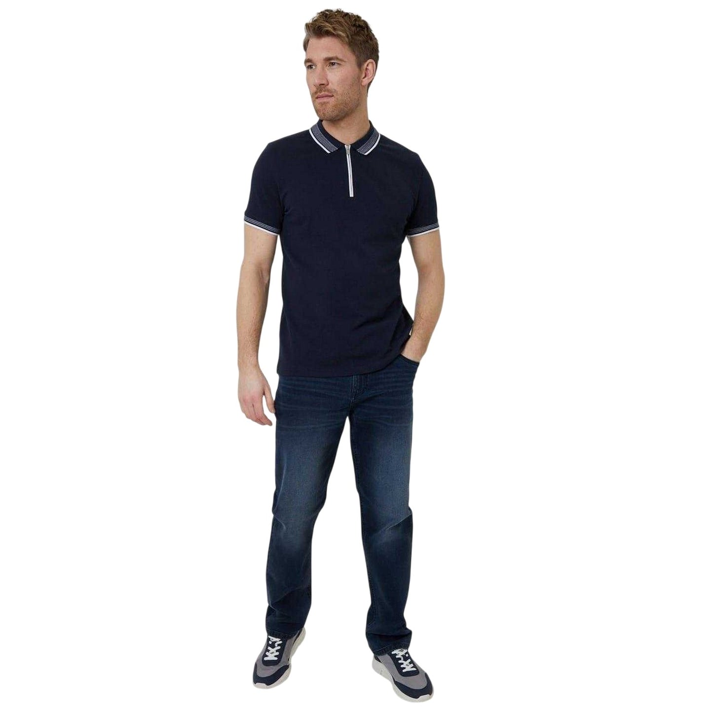 Navy - Lifestyle - Threadbare Mens Honey Regular Polo Shirt