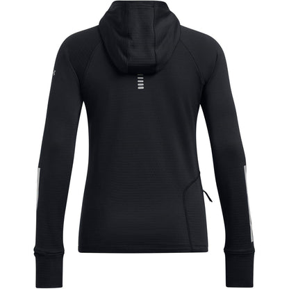 Black - Back - Under Armour Womens-Ladies Hooded Regular Running Drawstring Hoodie