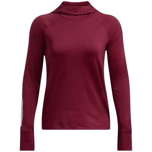 Red - Front - Under Armour Womens-Ladies Hooded Regular Running Drawstring Hoodie