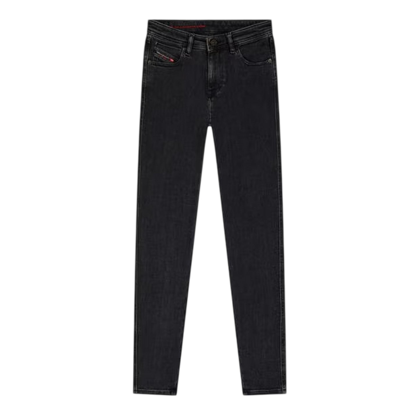 Black-Grey Denim - Front - Diesel Womens-Ladies 1984 Slandy High Rise Skinny Jeans