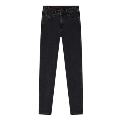 Black-Grey Denim - Front - Diesel Womens-Ladies 1984 Slandy High Rise Skinny Jeans