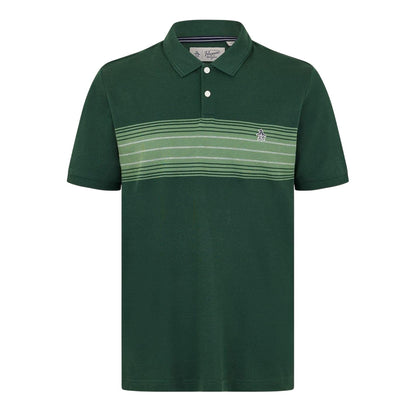 Green - Front - Original Penguin Mens Striped Polo Shirt