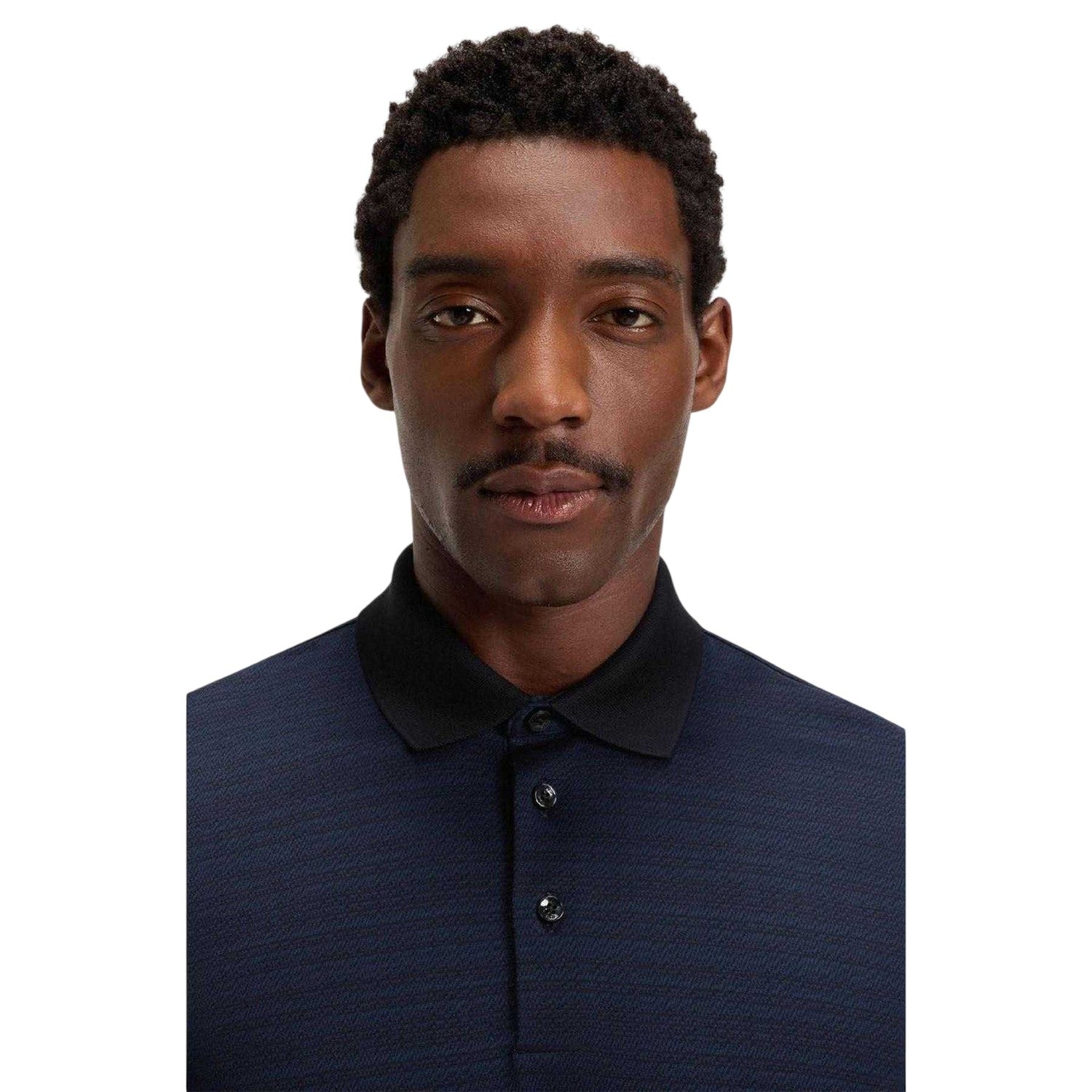 Dark Blue - Side - Boss Mens Parris 102 Mercerised Cotton Polo Shirt