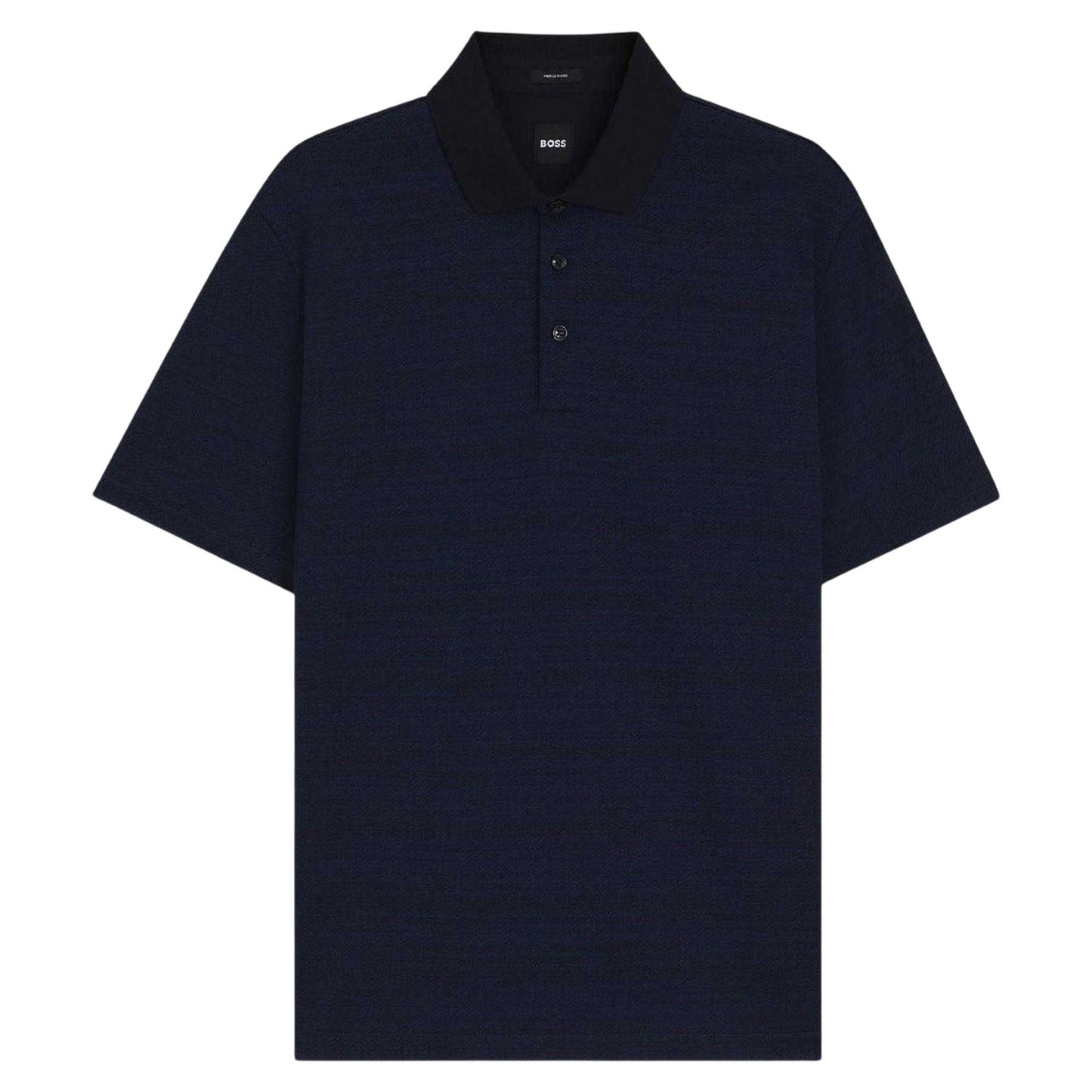 Dark Blue - Front - Boss Mens Parris 102 Mercerised Cotton Polo Shirt
