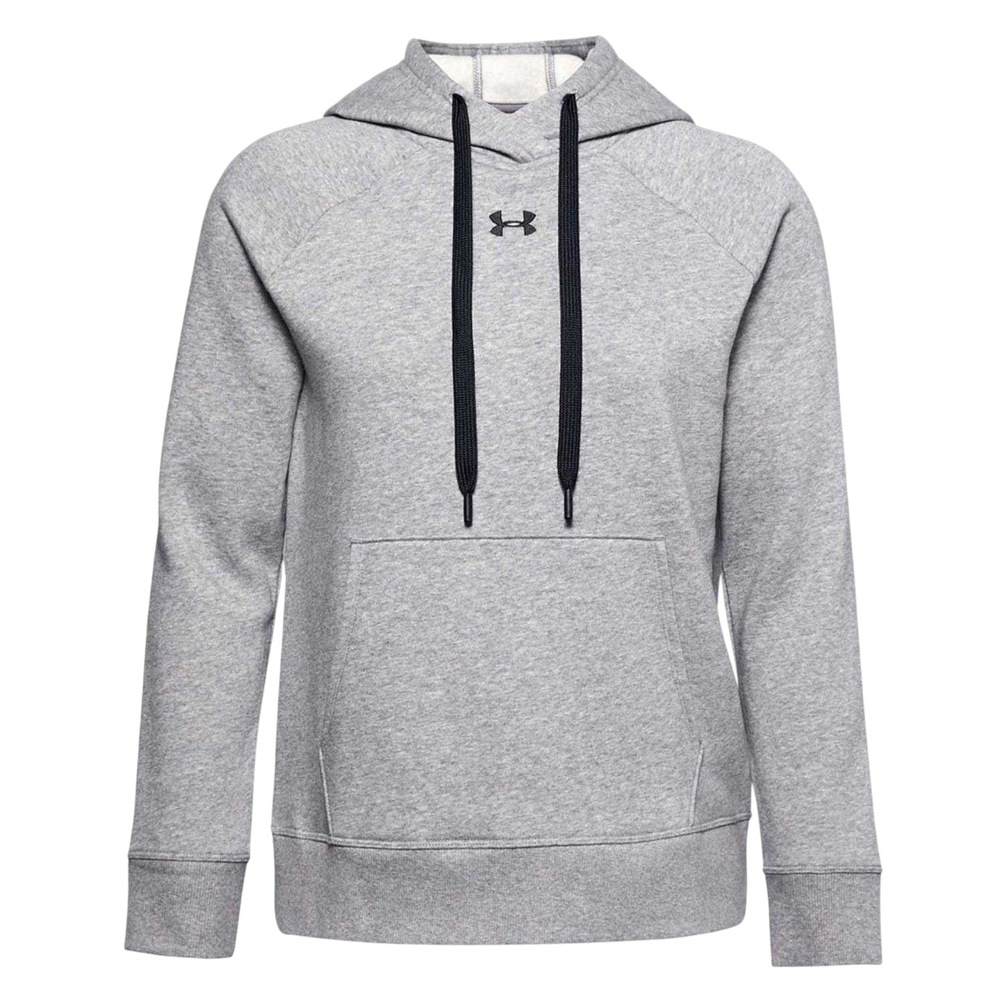 Grey Marl - Front - Under Armour Womens-Ladies Rival Cotton Blend Drawstring Hoodie