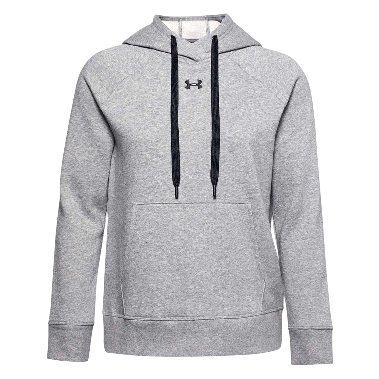 Grey Marl - Front - Under Armour Womens-Ladies Rival Cotton Blend Drawstring Hoodie