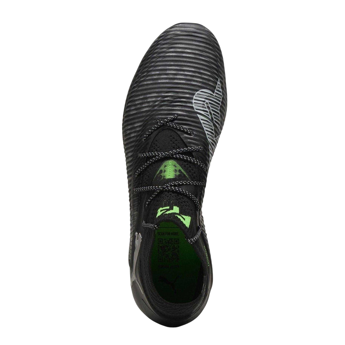 Black-Green - Side - Puma Mens Future 8 Ultimate Knitted Collar Soft Ground Football Boots