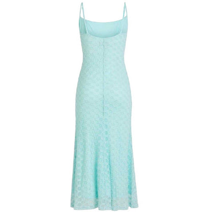 Aqua - Back - Bardot Womens-Ladies Adoni Mesh Midi Dress