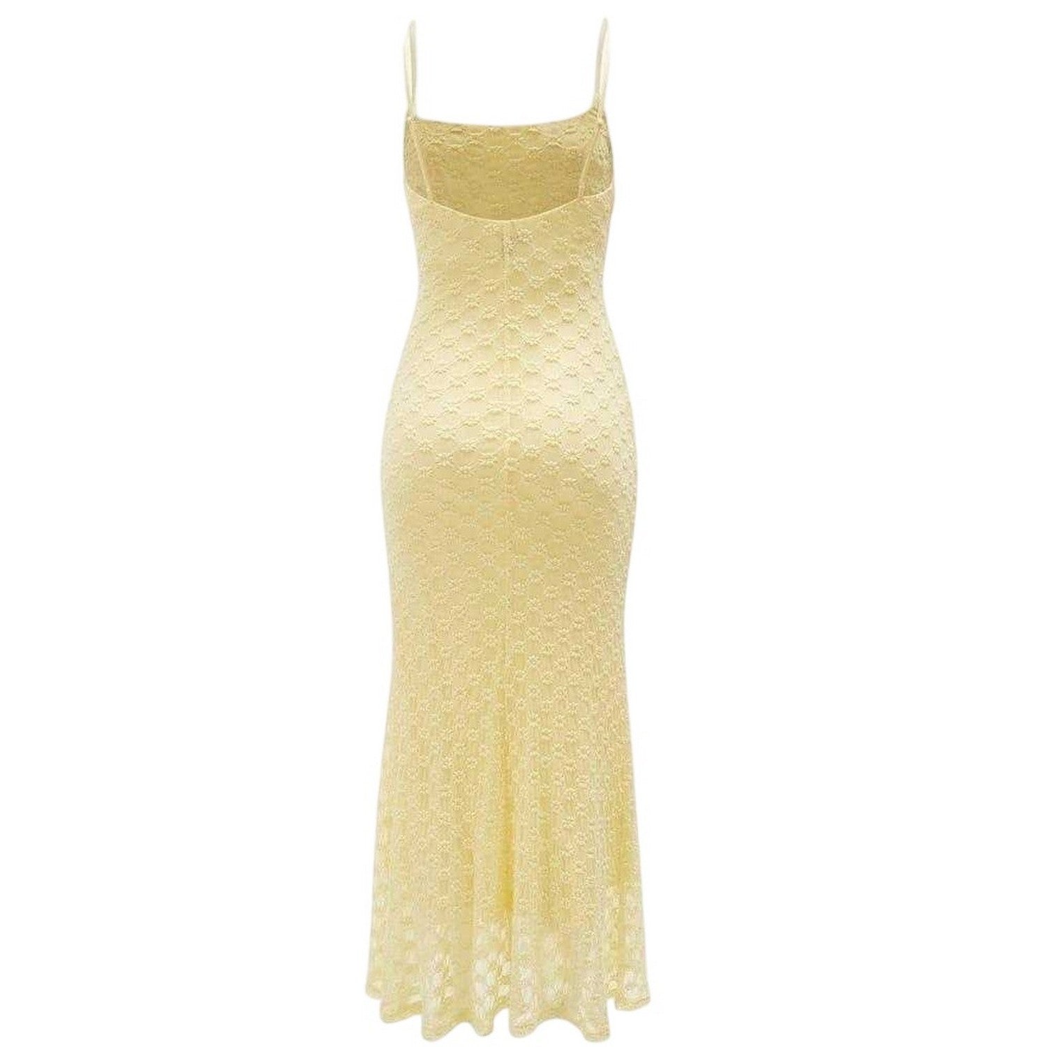 Canary Yellow - Back - Bardot Womens-Ladies Adoni Mesh Midi Dress