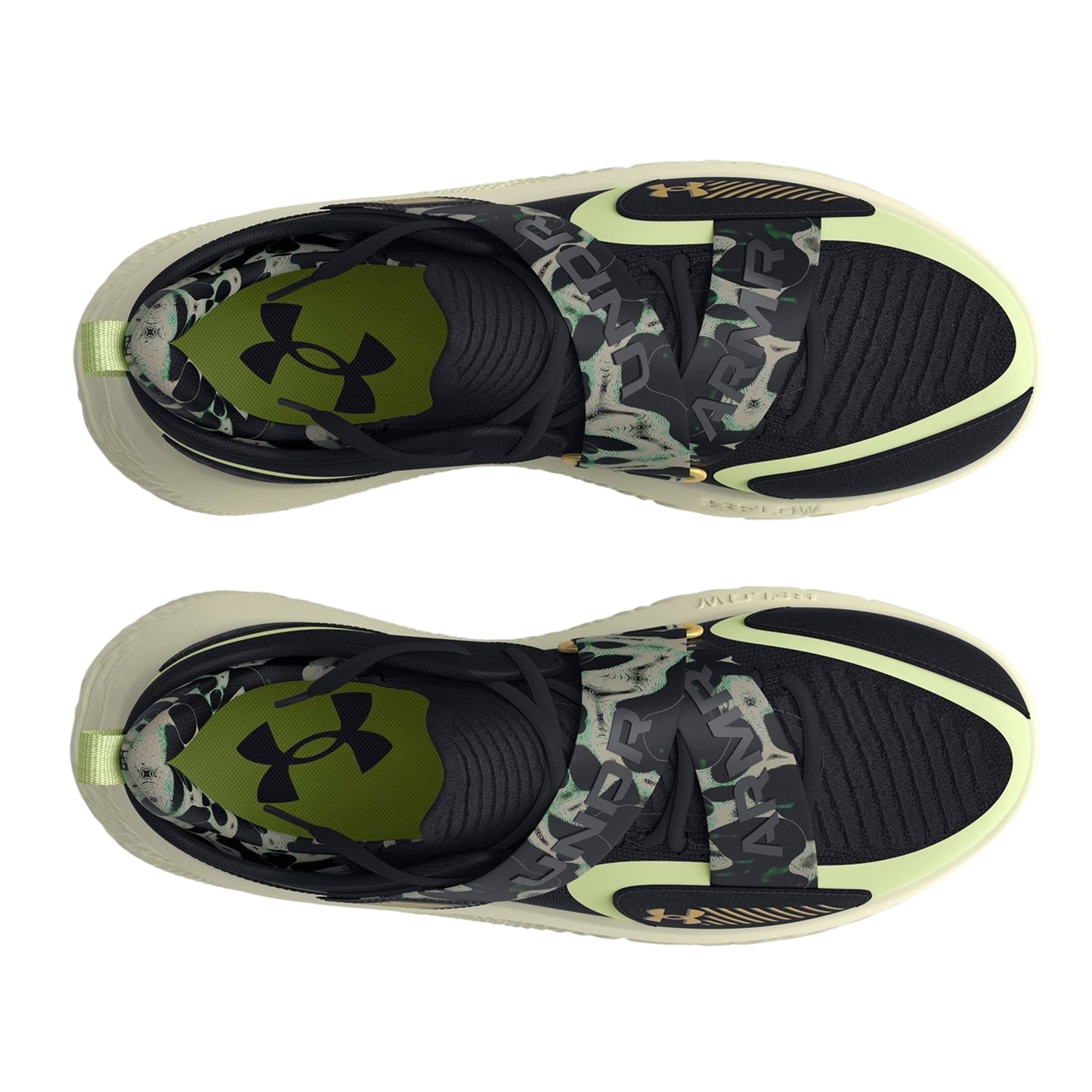Black - Side - Under Armour Mens Flow Futr X 4 Camo Leather Round Toe Basketball Shoes