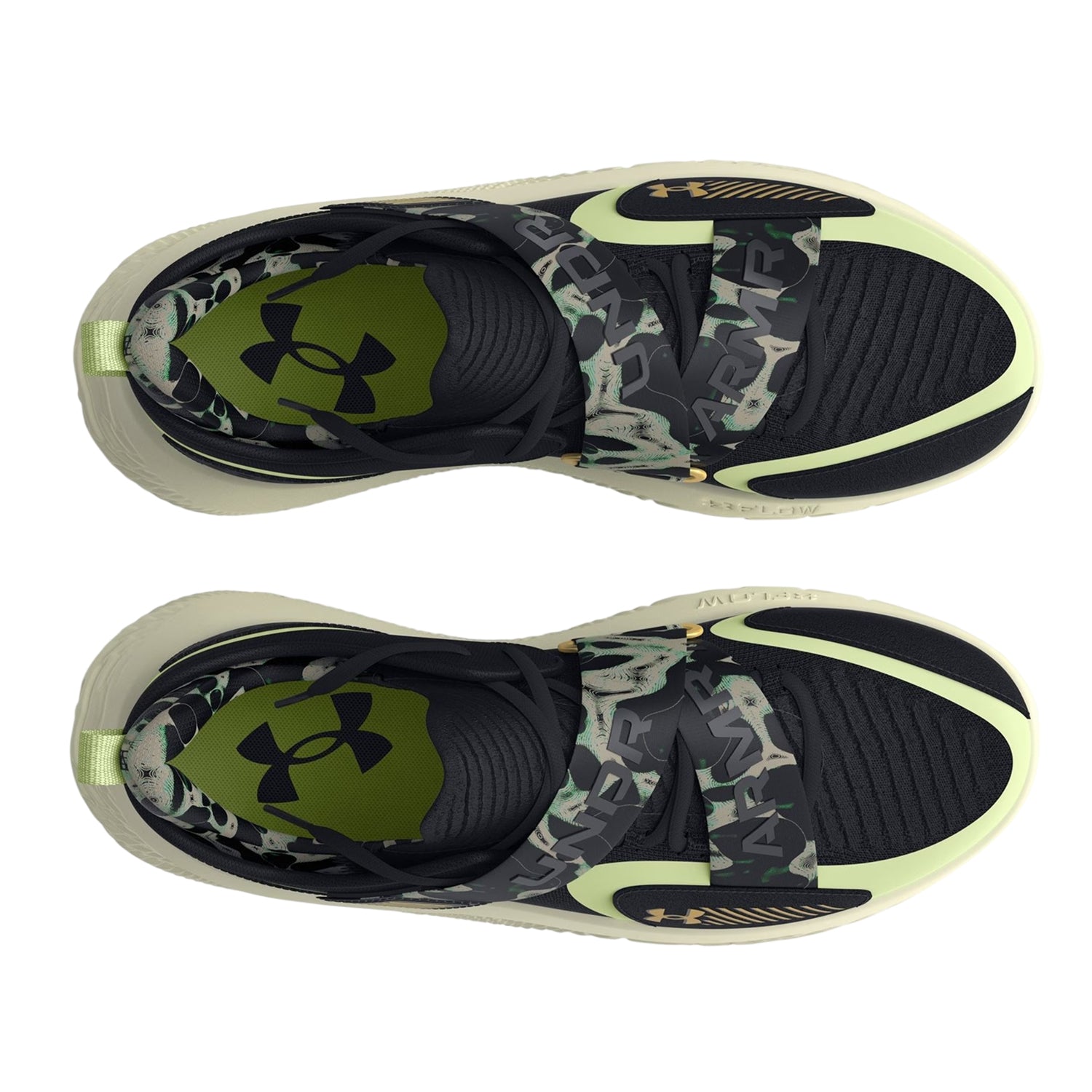 Black - Side - Under Armour Mens Flow Futr X 4 Camo Leather Round Toe Basketball Shoes