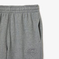 Grey - Close up - Lacoste Womens-Ladies Embroidered Straight Leg Jogging Bottoms