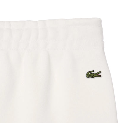 Cream - Side - Lacoste Womens-Ladies Embroidered Straight Leg Jogging Bottoms