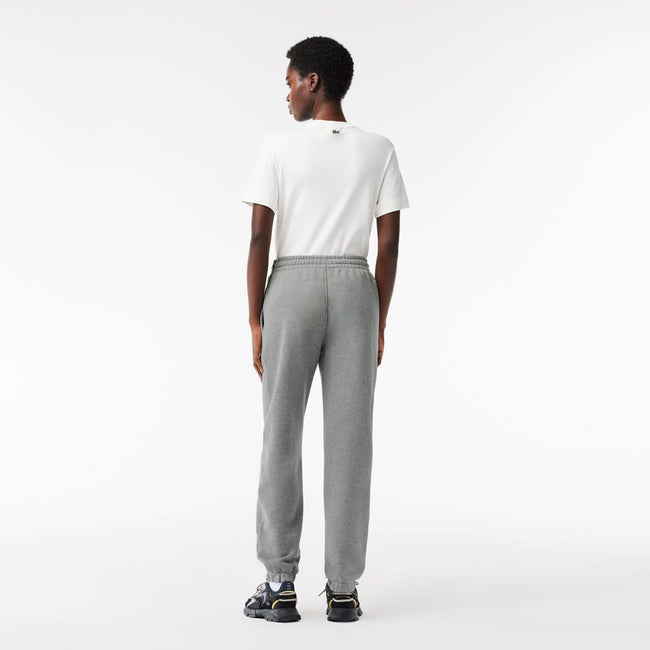 Grey - Back - Lacoste Womens-Ladies Embroidered Straight Leg Jogging Bottoms