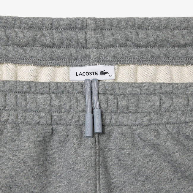 Grey - Pack Shot - Lacoste Womens-Ladies Embroidered Straight Leg Jogging Bottoms