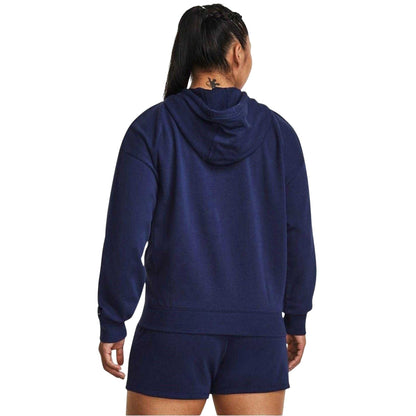 Blue - Back - Under Armour Womens-Ladies Project Rock Hoodie