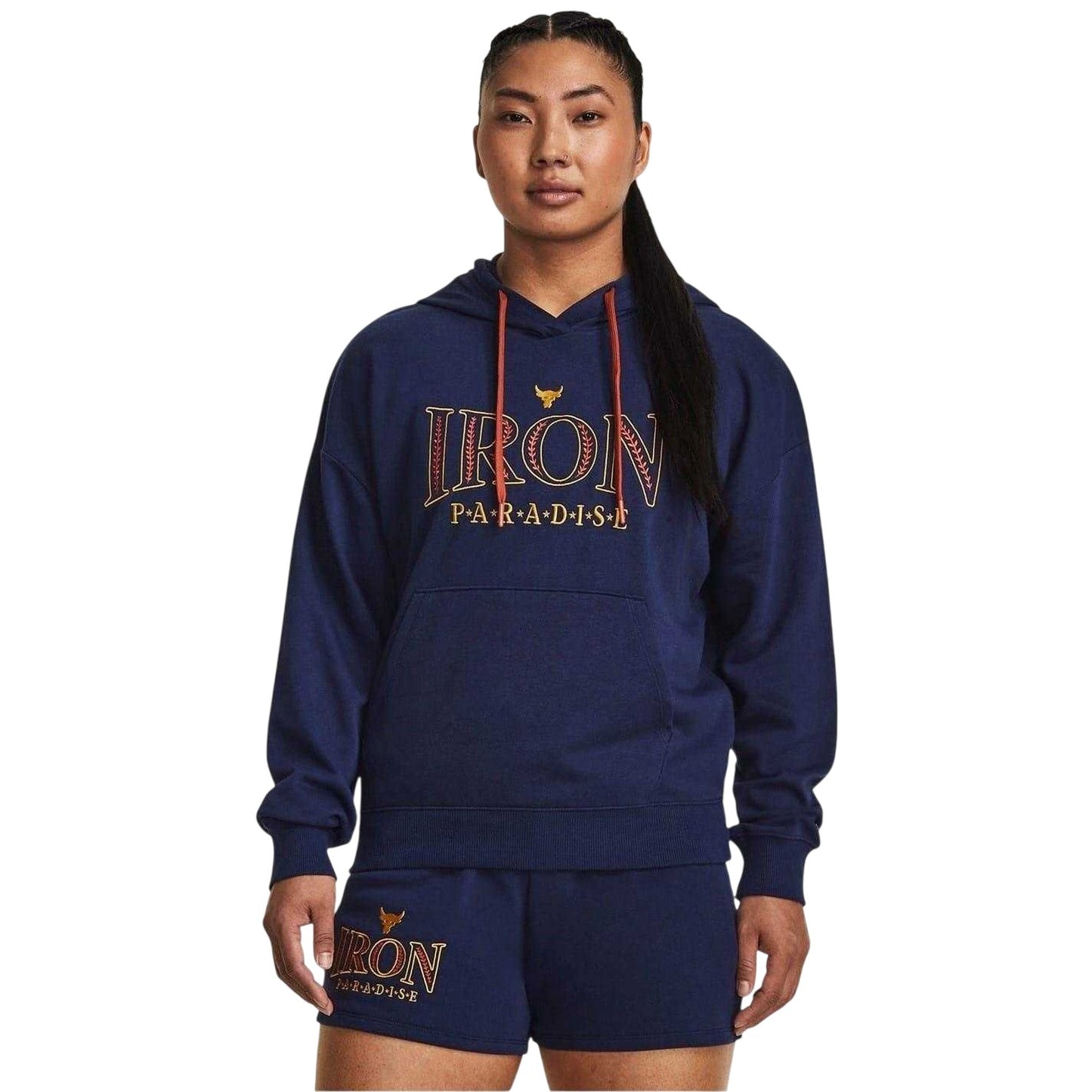 Blue - Lifestyle - Under Armour Womens-Ladies Project Rock Hoodie