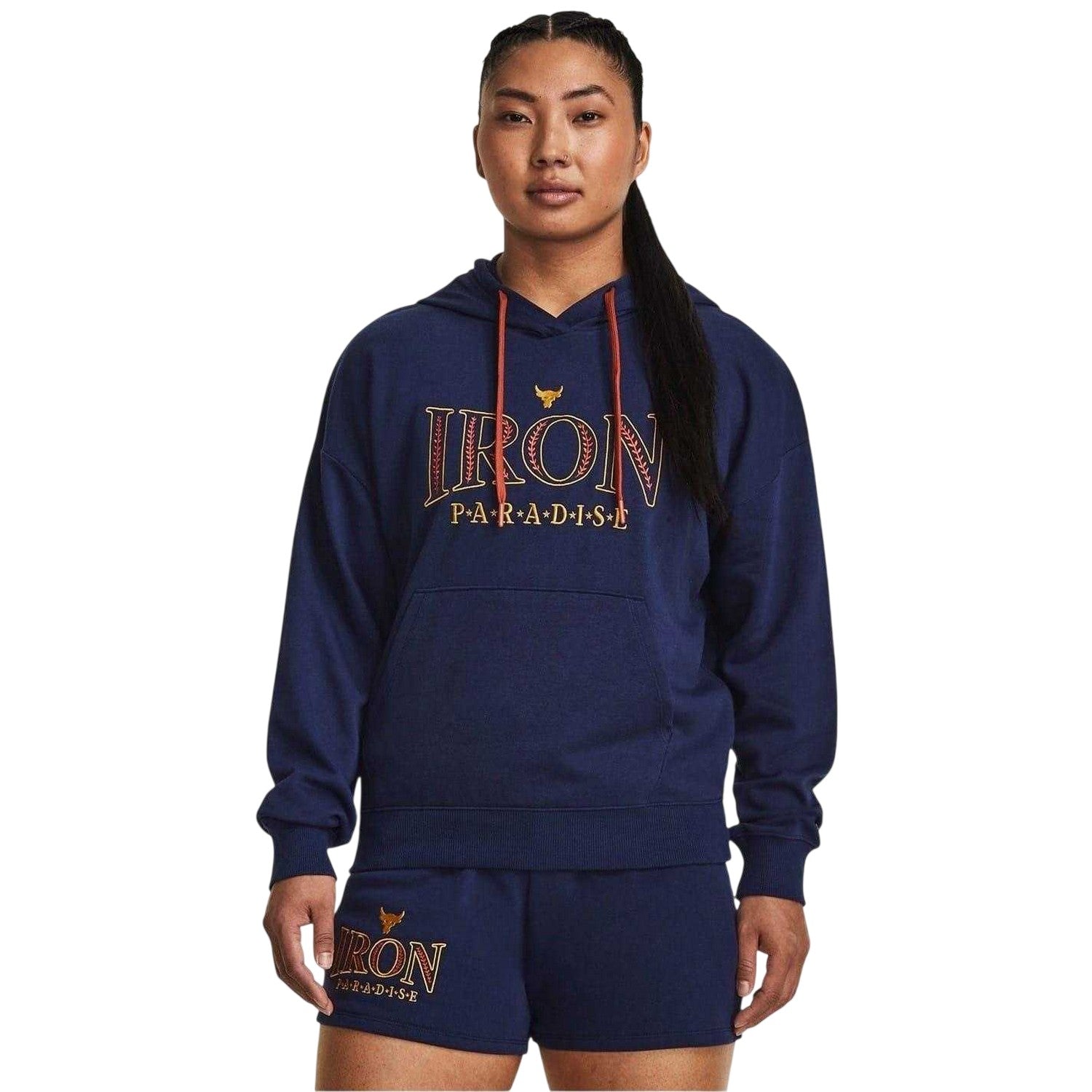 Blue - Lifestyle - Under Armour Womens-Ladies Project Rock Hoodie