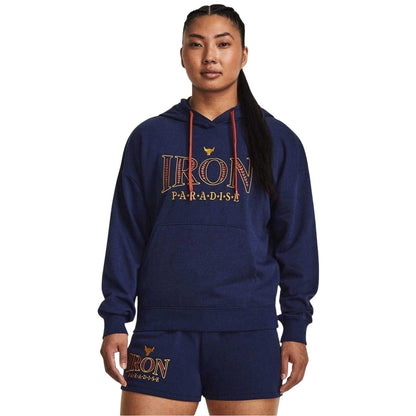 Blue - Lifestyle - Under Armour Womens-Ladies Project Rock Hoodie