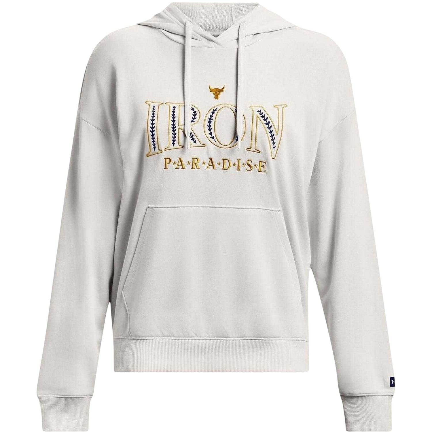 White - Front - Under Armour Womens-Ladies Project Rock Hoodie