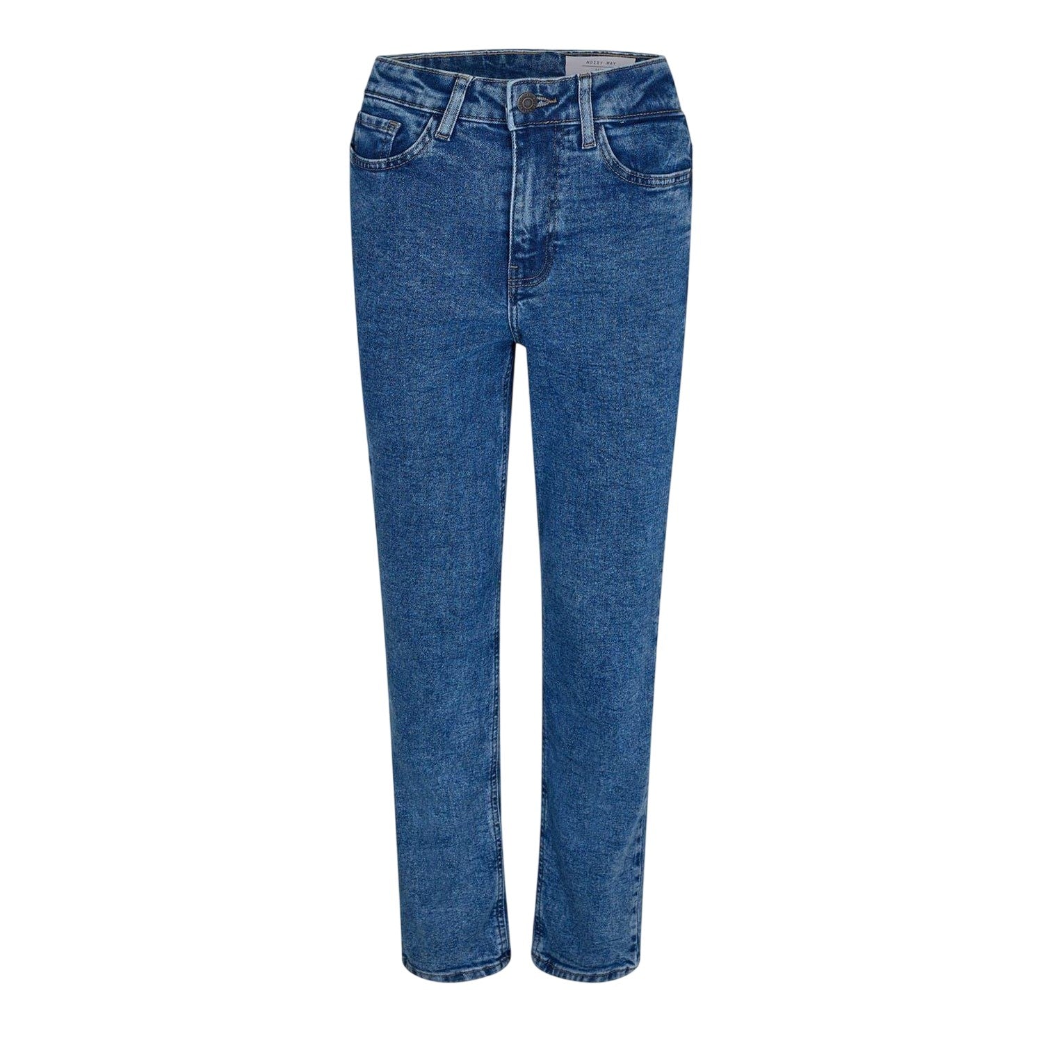 Denim Blue - Front - Noisy May Womens-Ladies High Waist Mom Jeans
