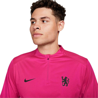 Pink - Side - Nike Mens Strike Chelsea FC Storm-FIT Drill Top