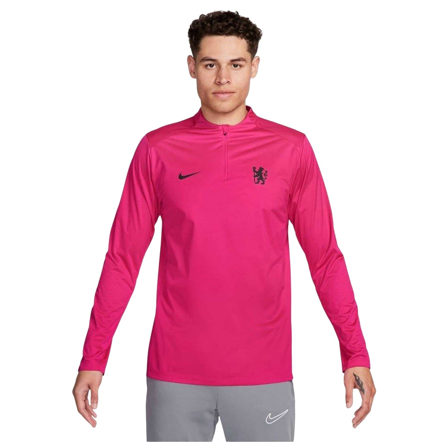 Pink - Front - Nike Mens Strike Chelsea FC Storm-FIT Drill Top