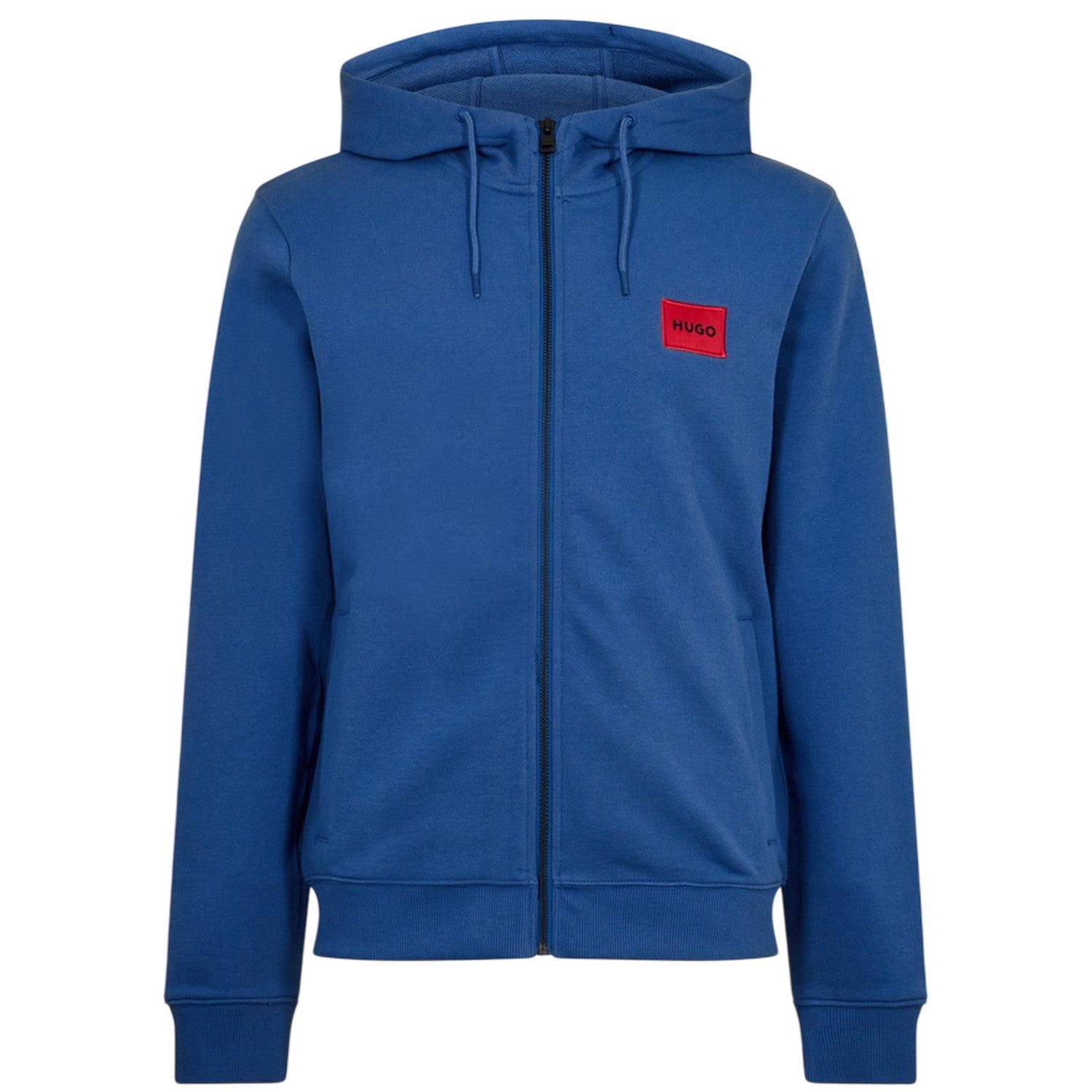 Medium Blue - Front - Hugo Mens Daple Full Zip Hoodie