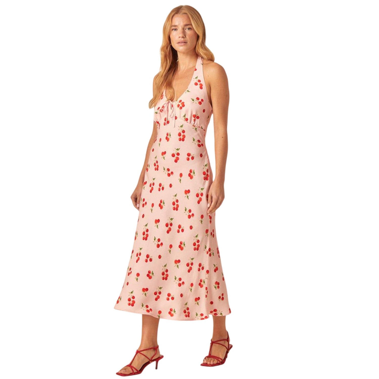 Pink - Lifestyle - Nobody´s Child Womens-Ladies Lyne Halter Neck Sleeveless Midi Dress