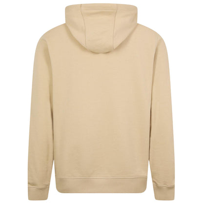 Beige - Back - Hugo Mens Cotton Blend Pullover Hoodie