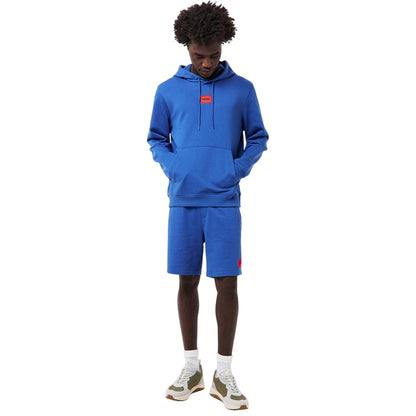Dark Blue - Lifestyle - Hugo Mens Cotton Blend Pullover Hoodie