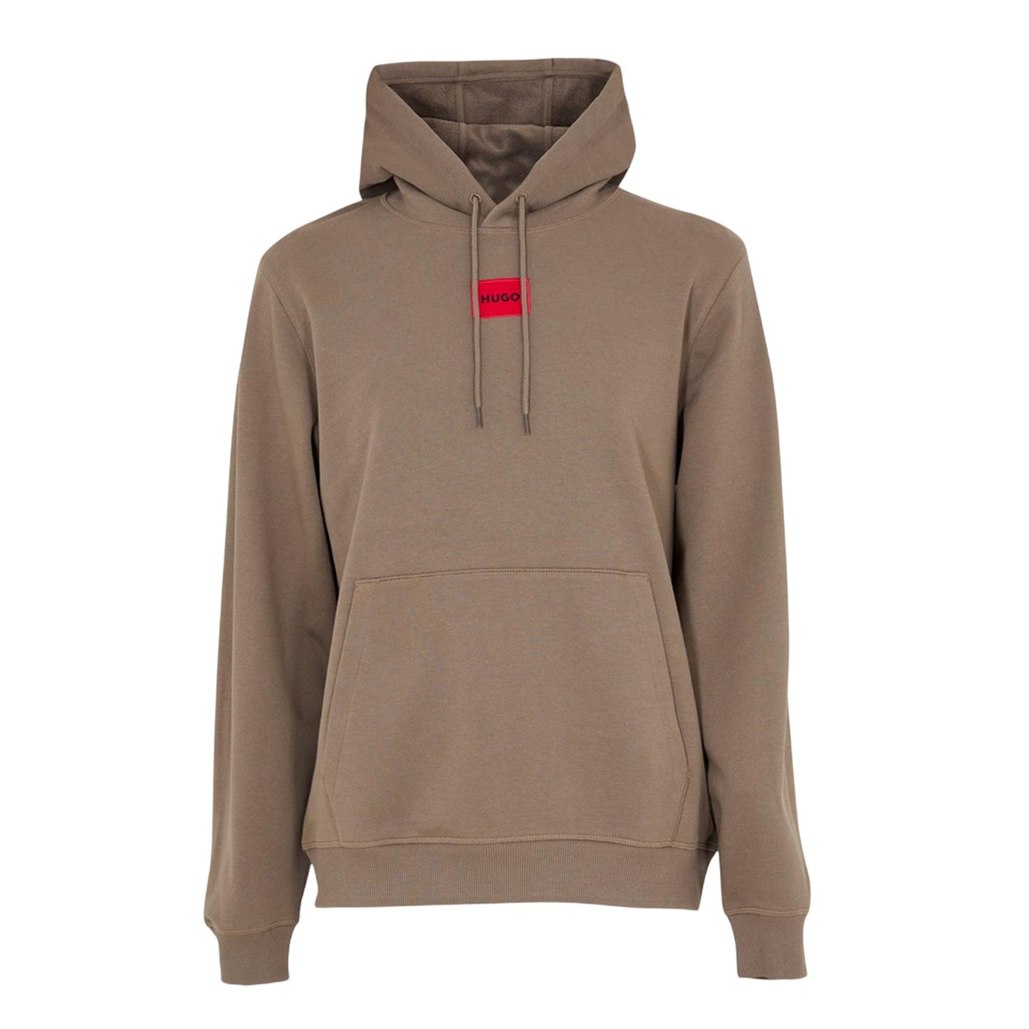 Medium Grey - Back - Hugo Mens Cotton Blend Pullover Hoodie