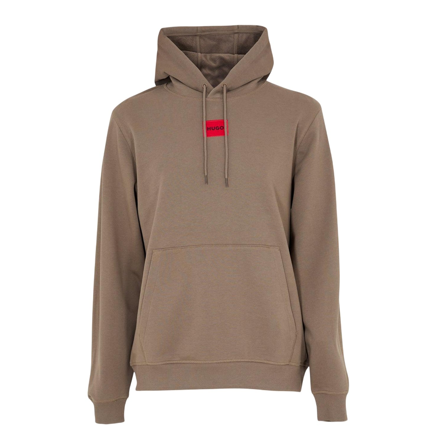 Medium Grey - Back - Hugo Mens Cotton Blend Pullover Hoodie