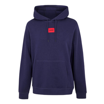 Navy - Front - Hugo Mens Cotton Blend Pullover Hoodie