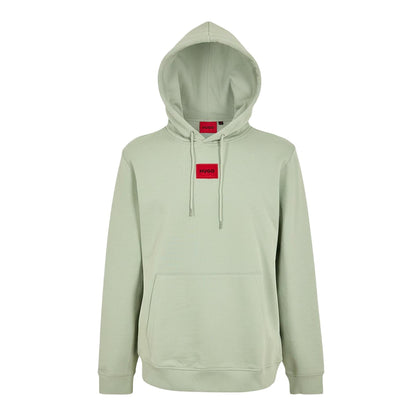 Pastel Green - Front - Hugo Mens Cotton Blend Pullover Hoodie