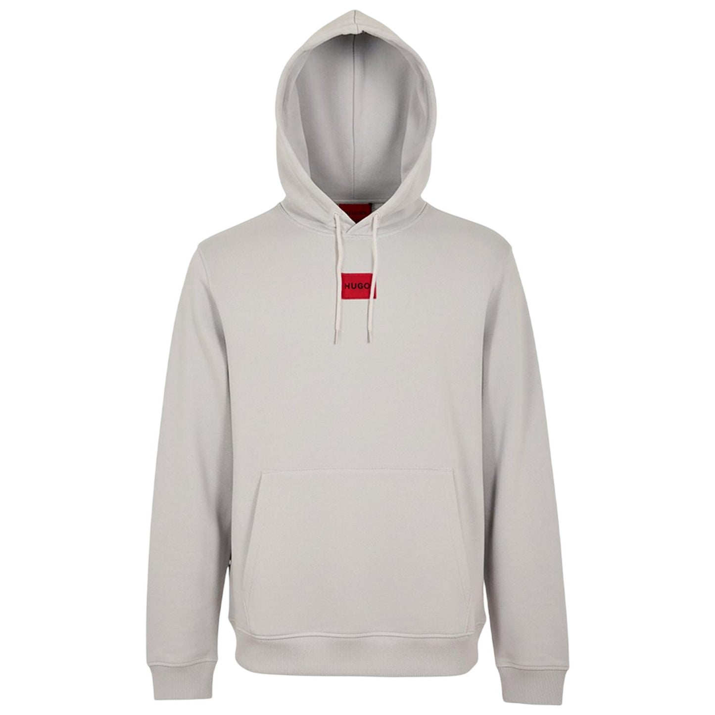 Pastel Grey - Front - Hugo Mens Cotton Blend Pullover Hoodie