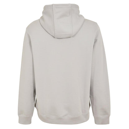 Pastel Grey - Back - Hugo Mens Cotton Blend Pullover Hoodie