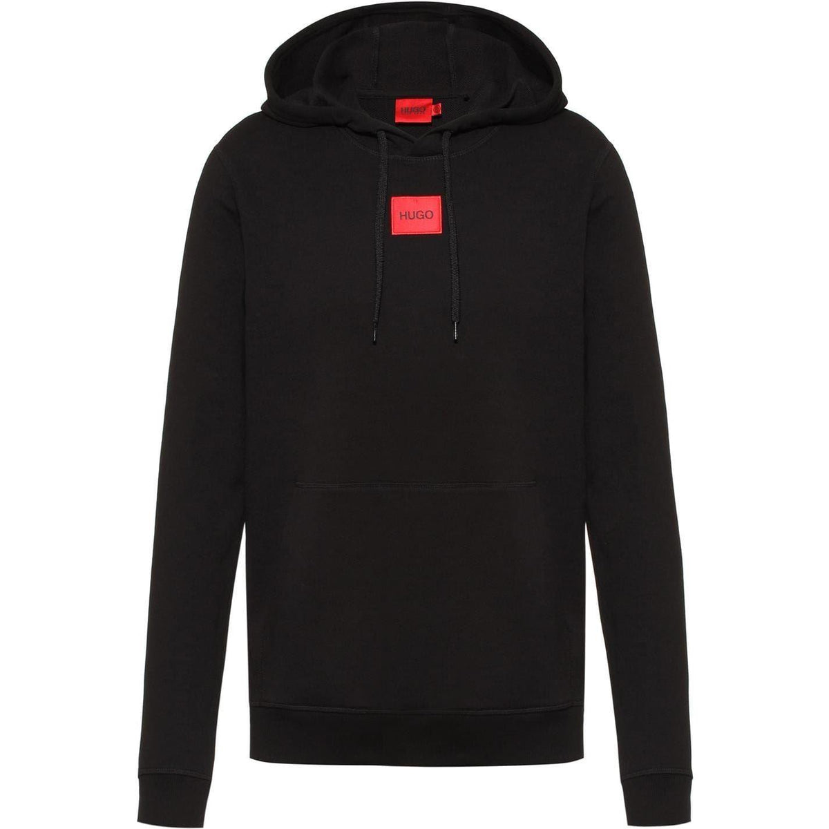 Black - Front - Hugo Mens Cotton Blend Pullover Hoodie