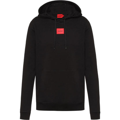 Black - Front - Hugo Mens Cotton Blend Pullover Hoodie