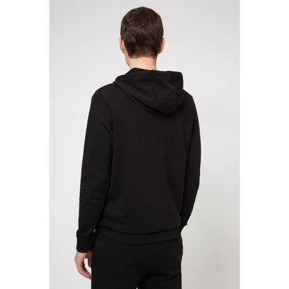 Black - Side - Hugo Mens Cotton Blend Pullover Hoodie