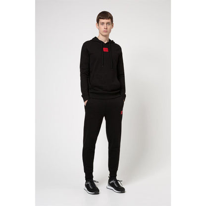 Black - Lifestyle - Hugo Mens Cotton Blend Pullover Hoodie