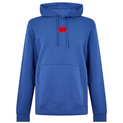 Dark Blue - Front - Hugo Mens Cotton Blend Pullover Hoodie
